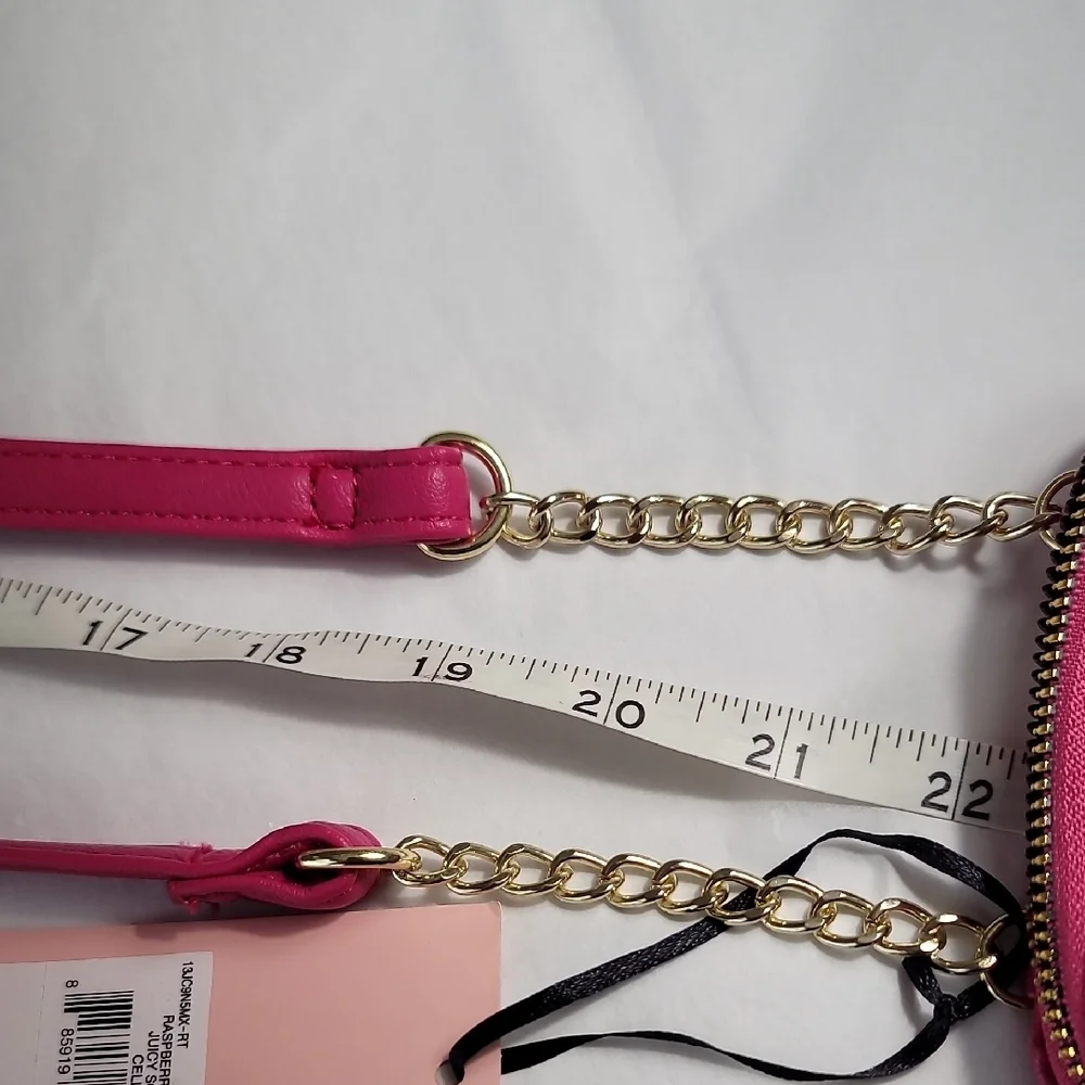 Juicy Couture Vibrant Pink Crossbody Cell Phone  Bag with Gold Accents NWT - Picture 13 of 13